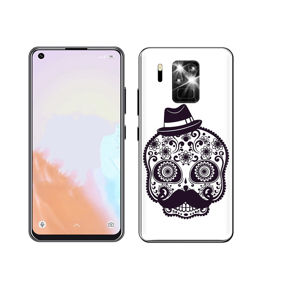 

Чехол MyPads Tocco для Oukitel C18 Pro разрисованный скелет, Прозрачный, Tocco