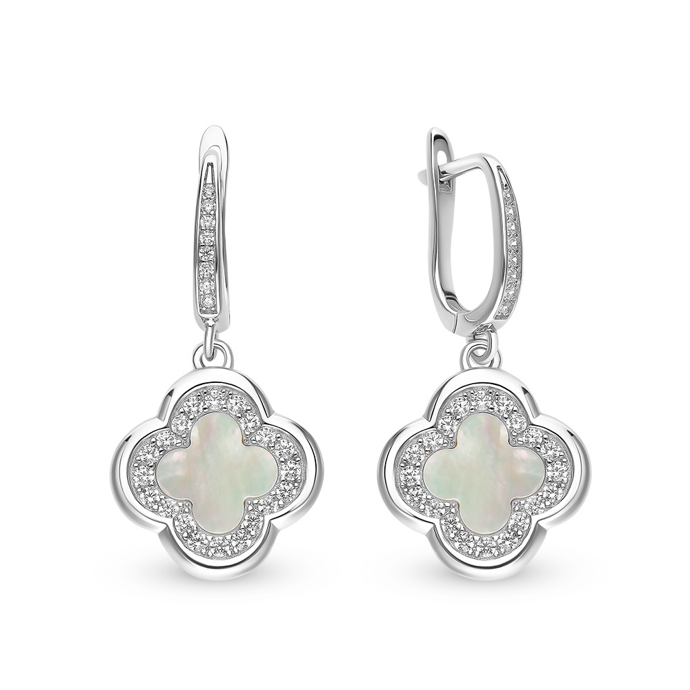 

Серьги подвески из серебра 585Gold 702007591, перламутр, 702007591