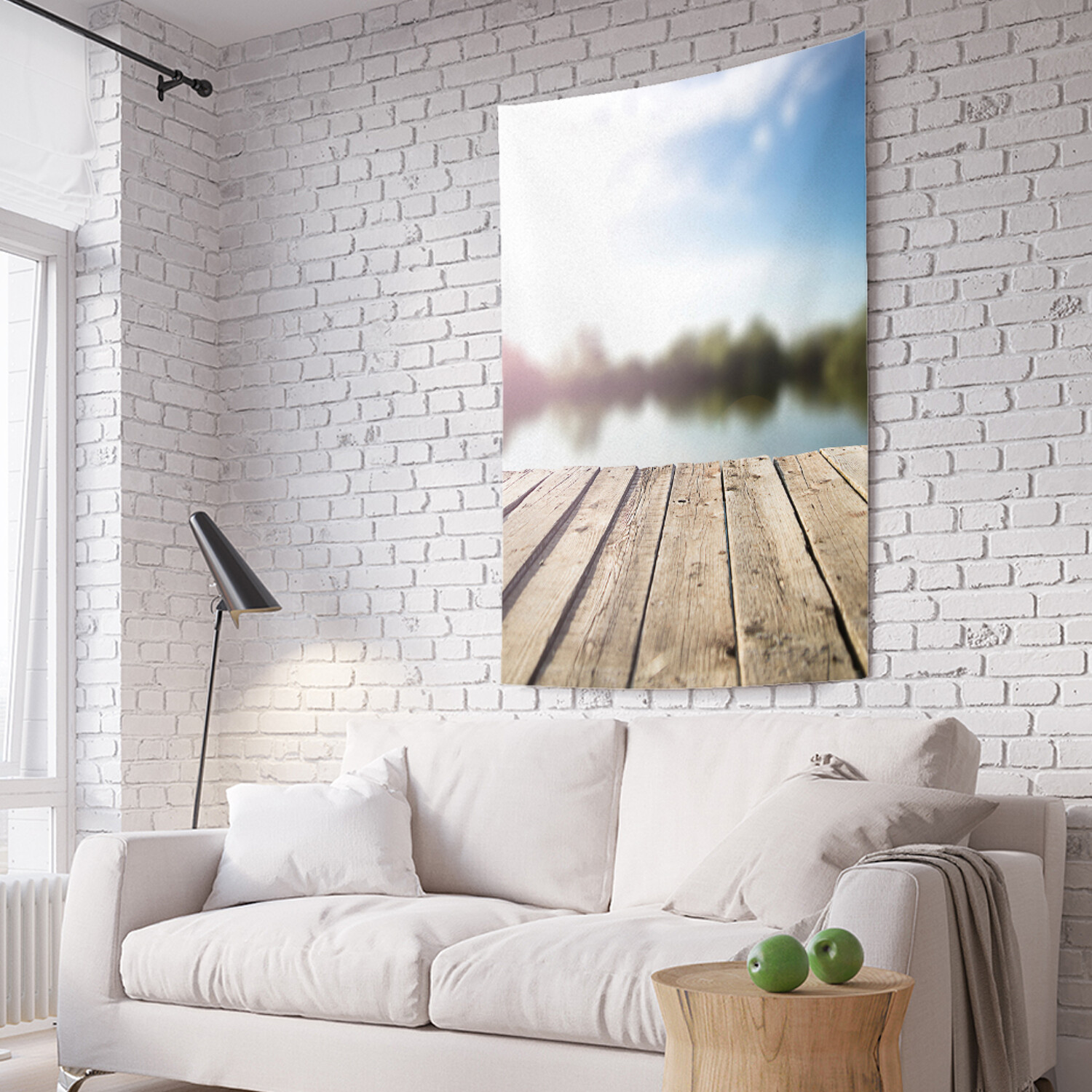 

Вертикальное фотопанно на стену JoyArty Старый причал на озере 150x200 см, Старый причал на озере