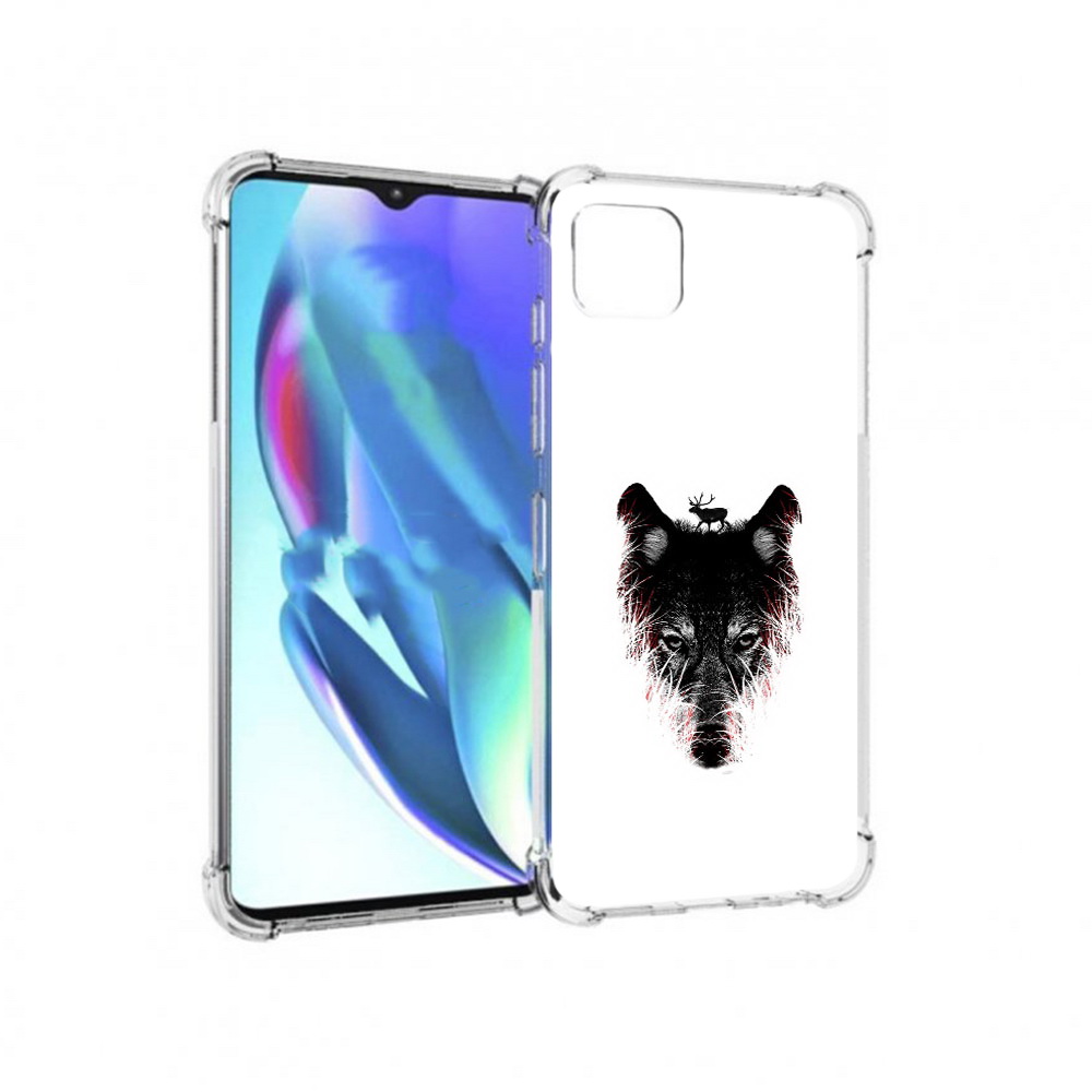 

Чехол MyPads Tocco для Motorola Moto G50 волк в траве (PT227066.350.267), Прозрачный, Tocco