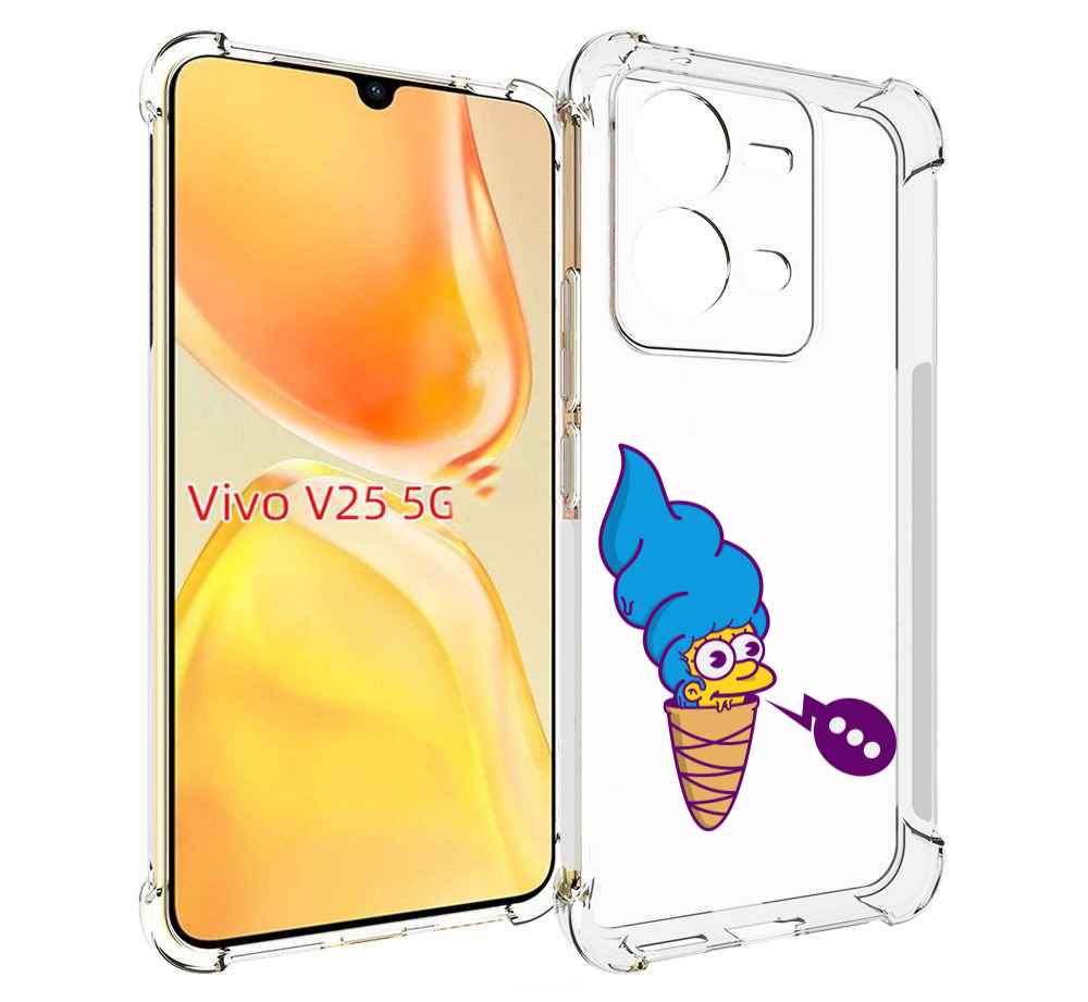 

Чехол MyPads Мардж-рожок для Vivo V25 5G / V25e, Прозрачный, Tocco