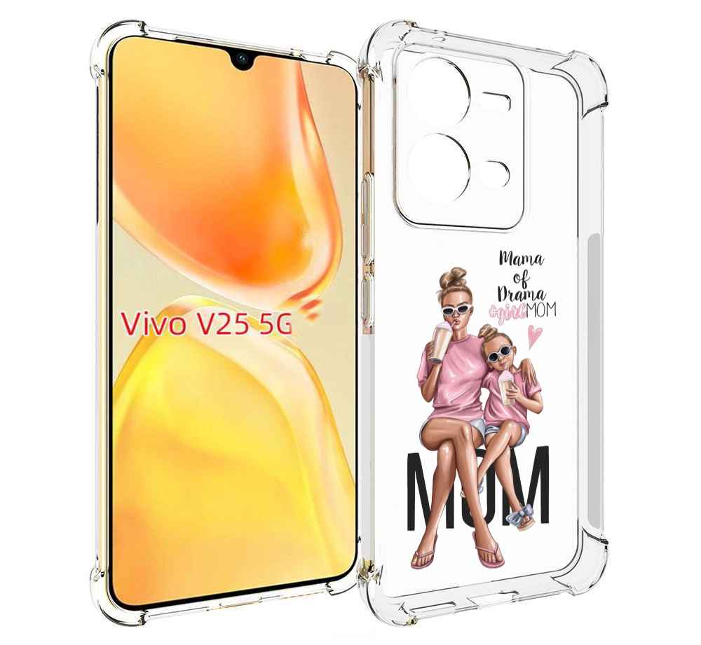 

Чехол MyPads Мама-мечты женский для Vivo V25 5G / V25e, Прозрачный, Tocco