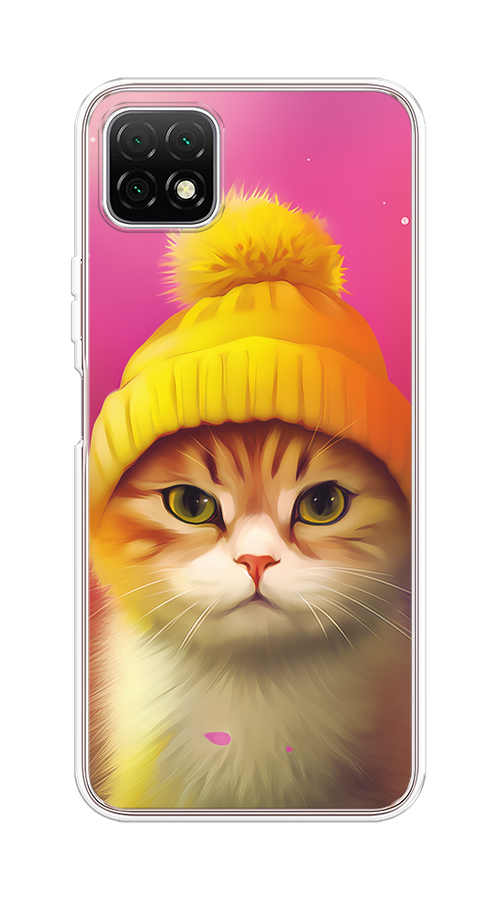 

Чехол на Wiko T3 "Котик в шапочке", Розовый;желтый;бежевый, 3400150-1