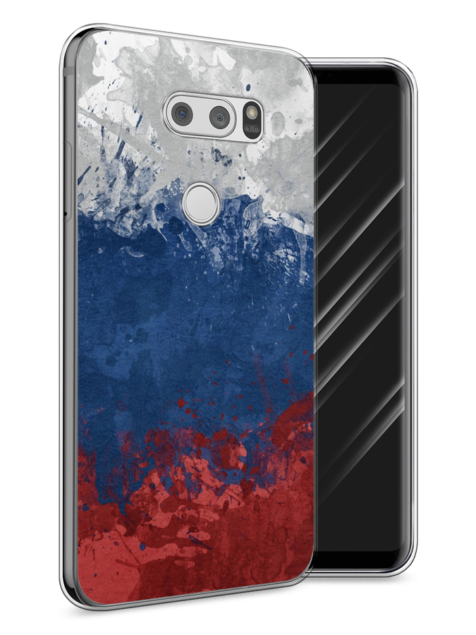 

Чехол Awog на LG V30 "Флаг России неровный", Белый;синий;красный, 83050-5