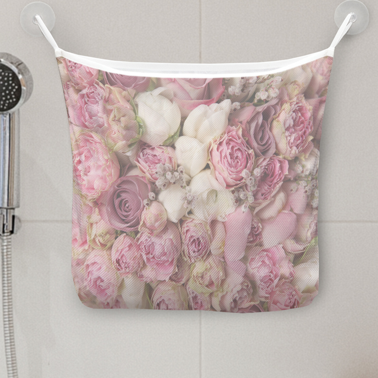 фото Органайзер для ванной joyarty "розовый букет", 39x33 см