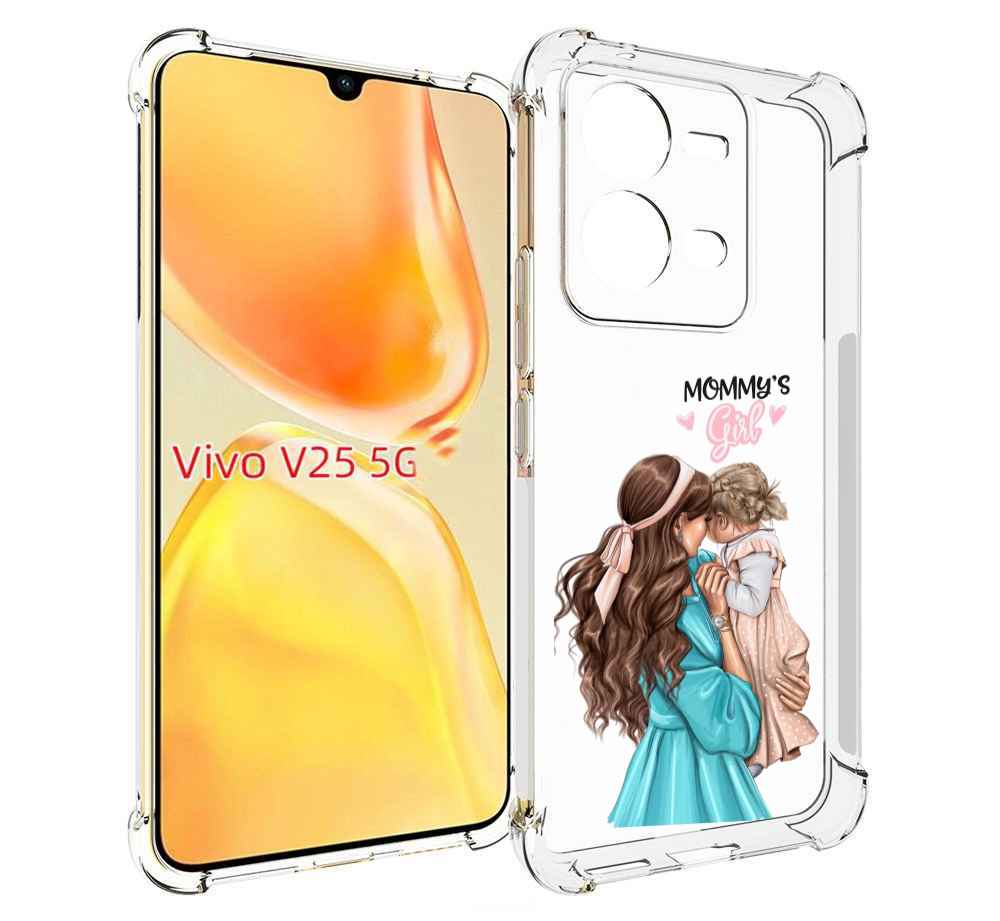 

Чехол MyPads Мама-девочки женский для Vivo V25 5G / V25e, Прозрачный, Tocco