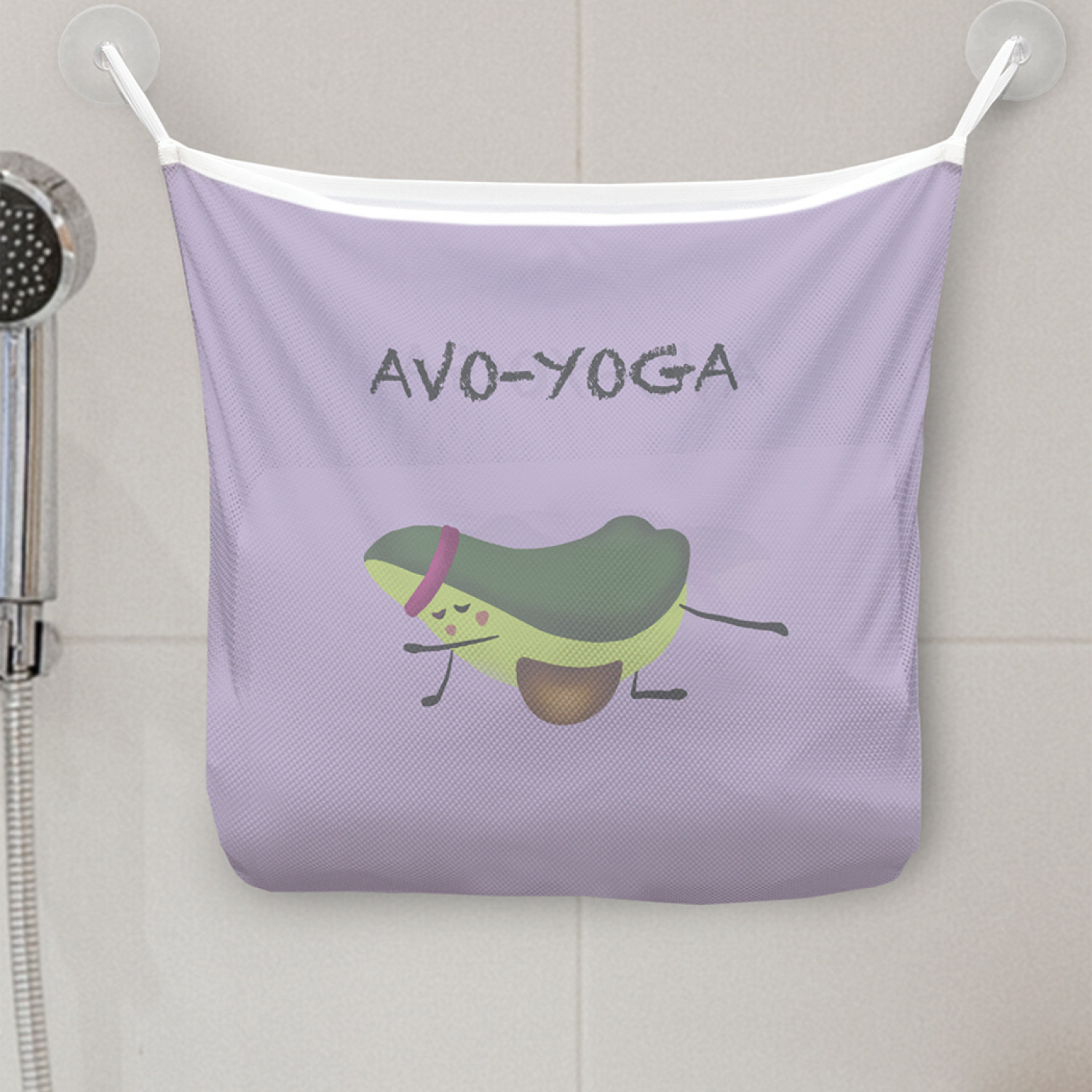 фото Органайзер для ванной joyarty "авокадо на йоге", 39x33 см