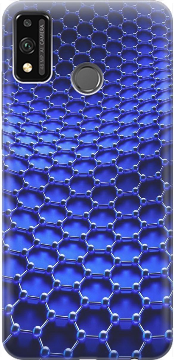 

Силиконовый чехол на Honor 9X Lite с принтом "Молекулярная цепь", Синий;черный, 1453