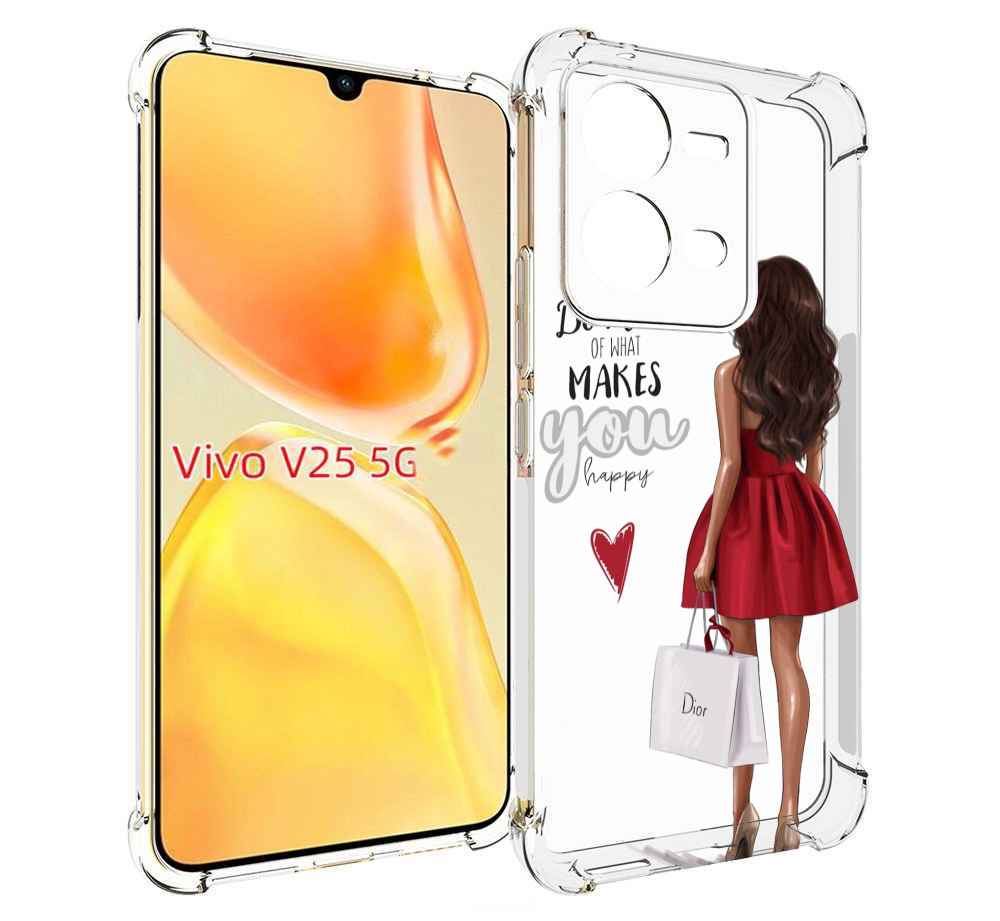 

Чехол MyPads Маленькие-радости женский для Vivo V25 5G / V25e, Прозрачный, Tocco