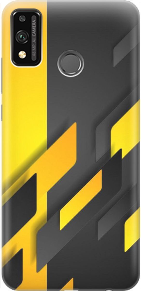 

Силиконовый чехол на Honor 9X Lite с принтом "Черно-желтая абстракция", Желтый;черный, 1453