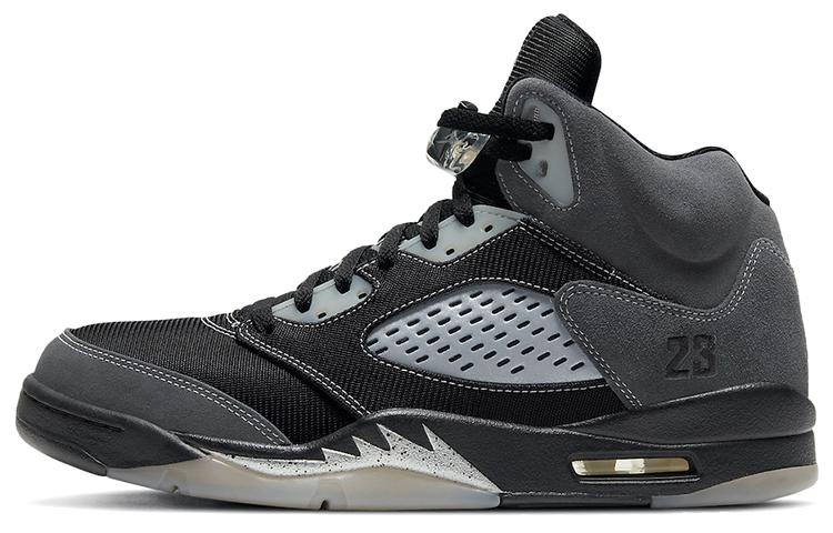 

Кеды унисекс Jordan Air Jordan 5 anthracite серые 47.5 EU, Серый, Air Jordan 5 anthracite