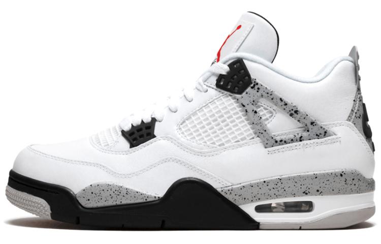 

Кеды унисекс Jordan Air Jordan 4 retro white cement 2016 белые 42 EU, Белый, Air Jordan 4 retro white cement 2016