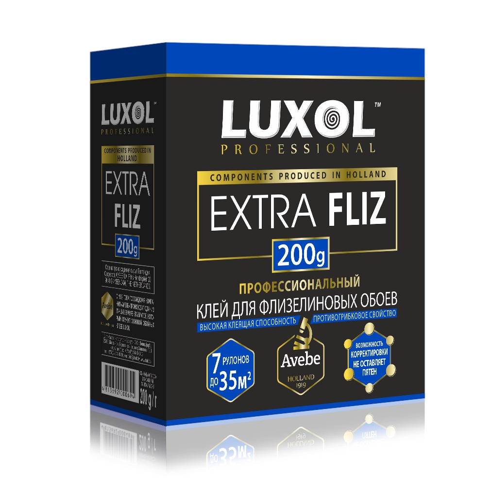 Клей обойный LUXOL EXTRA FLIZ (Professional) 200г флизелиновый обойный клей qualitiy