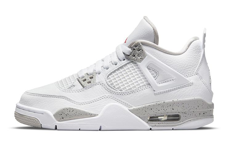 

Кеды унисекс Jordan Air Jordan 4 Retro Tech White GS белые 40 EU, Белый, Air Jordan 4 Retro Tech White GS