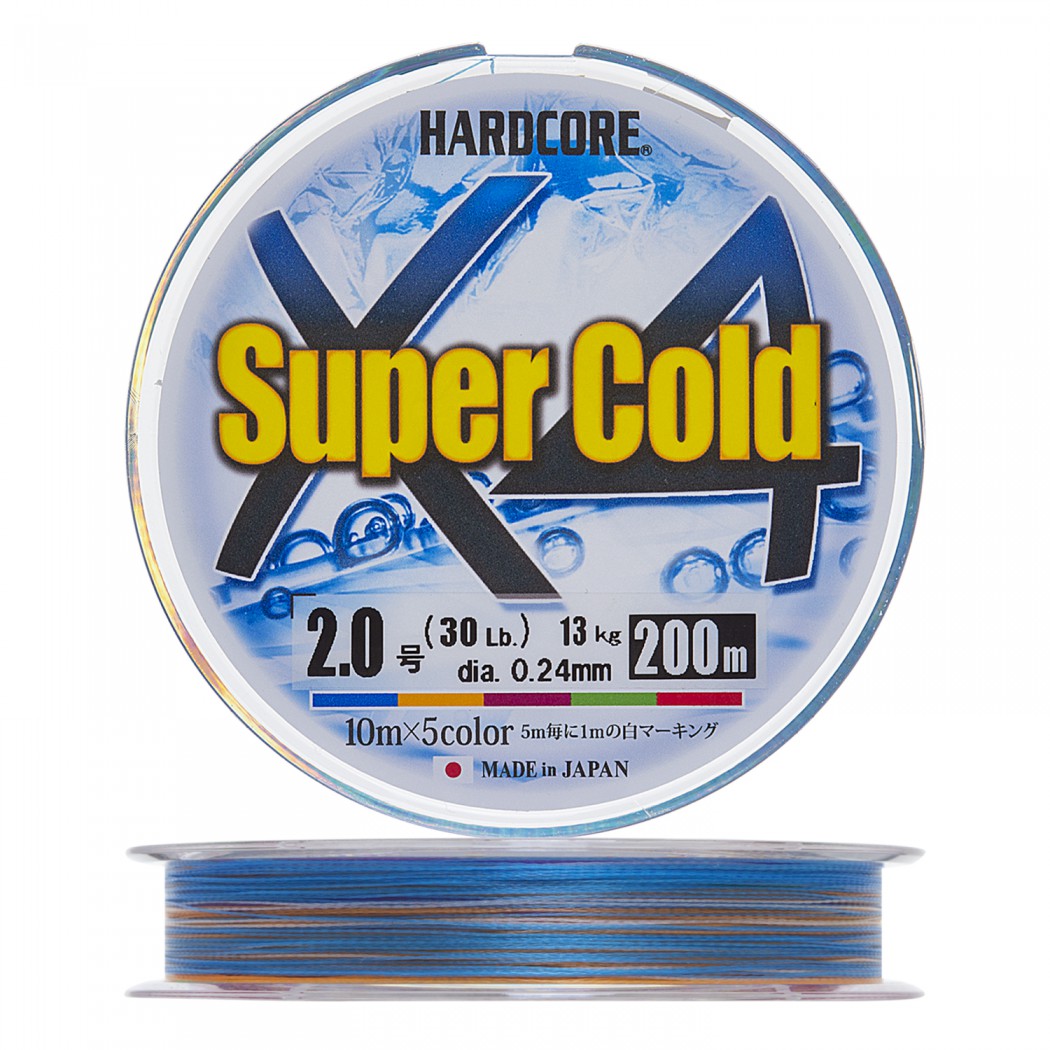 

Шнур плетеный Duel PE HARDCORE SUPER COLD X4 200m #2.0 5COLOR 13.0kg