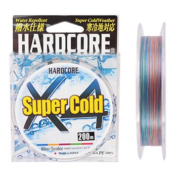 Шнур плетеный Duel PE HARDCORE SUPER COLD X4 200m #2.0 5COLOR 13.0kg