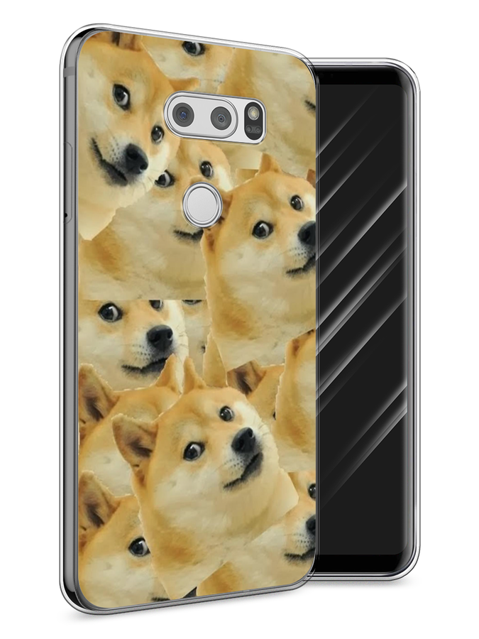 

Чехол Awog на LG V30 "Собака-подозревака фон", Желтый;черный, 83050-9