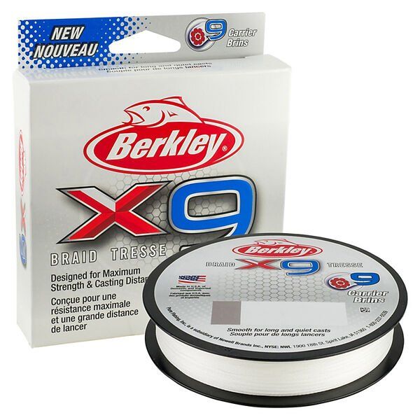 Плетеный шнур Berkley X9 Braid Crystal 150m 0.20mm 20.6kg