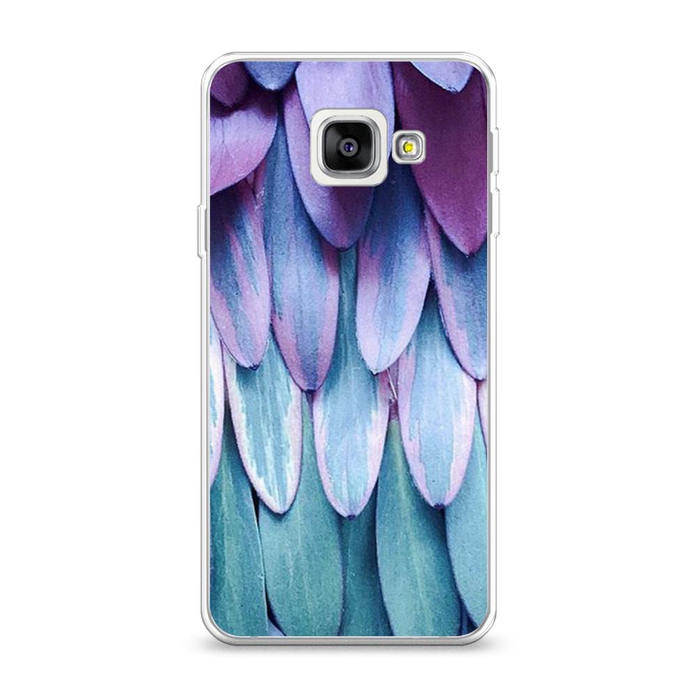 

Чехол на Samsung Galaxy A3 2016 "Синее перо", Фиолетовый;голубой, 20250-3