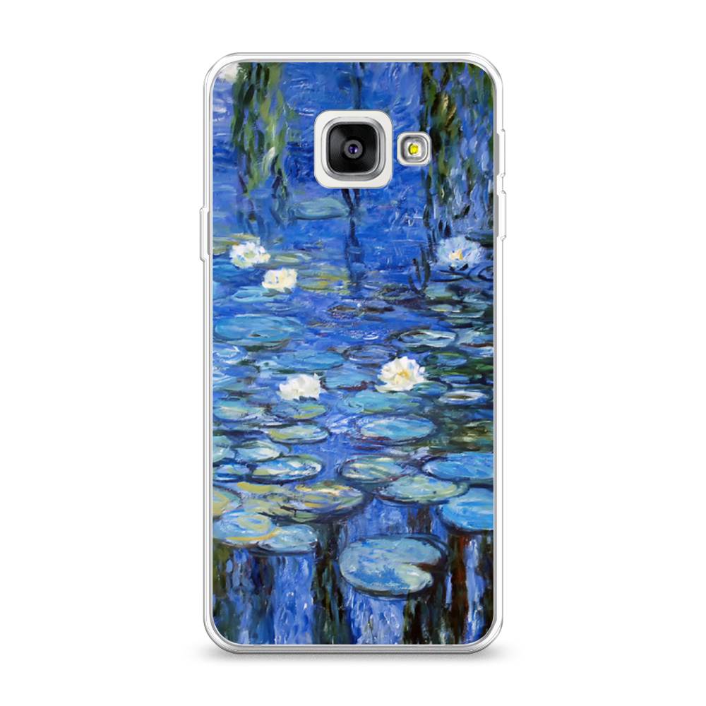 

Чехол на Samsung Galaxy A3 2016 "Нарисованный пруд", Синий;зеленый, 20250-4