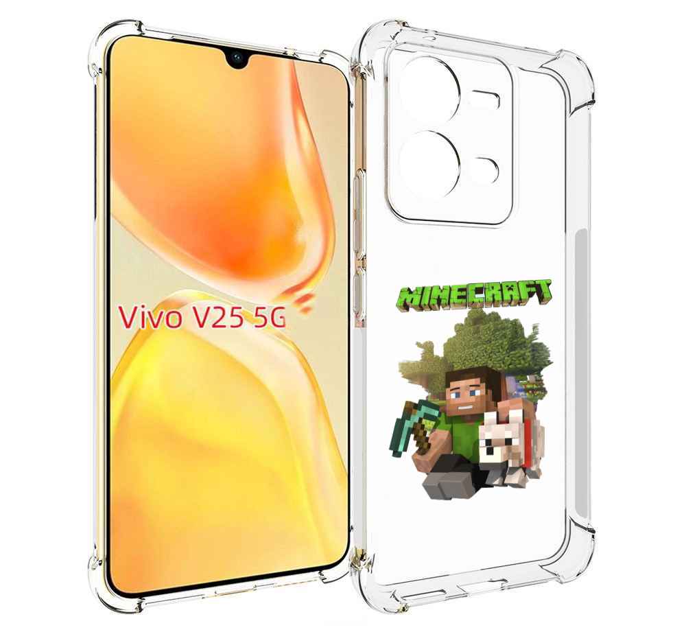 

Чехол MyPads Майнкрафт детский для Vivo V25 5G / V25e, Прозрачный, Tocco