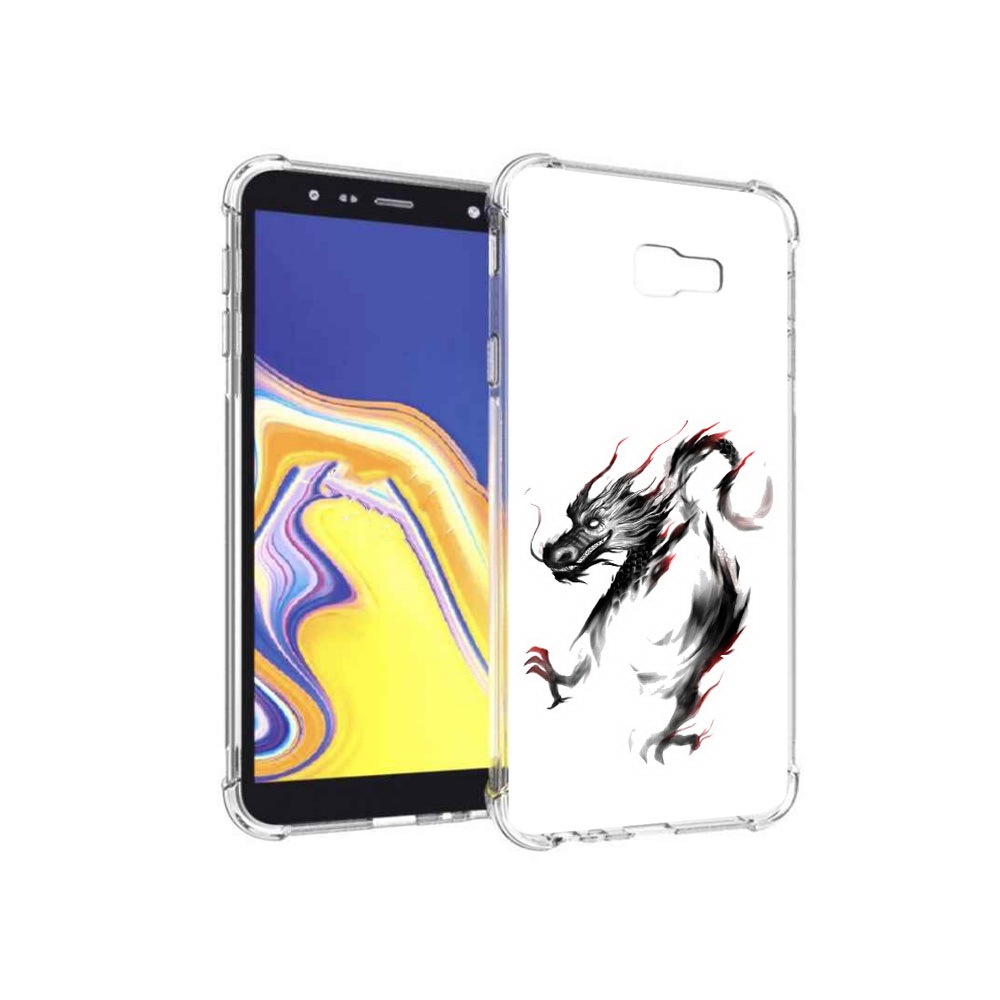 

Чехол MyPads Tocco для Samsung Galaxy J4+ (2018) черный дракон (PT118081.545.690), Прозрачный, Tocco