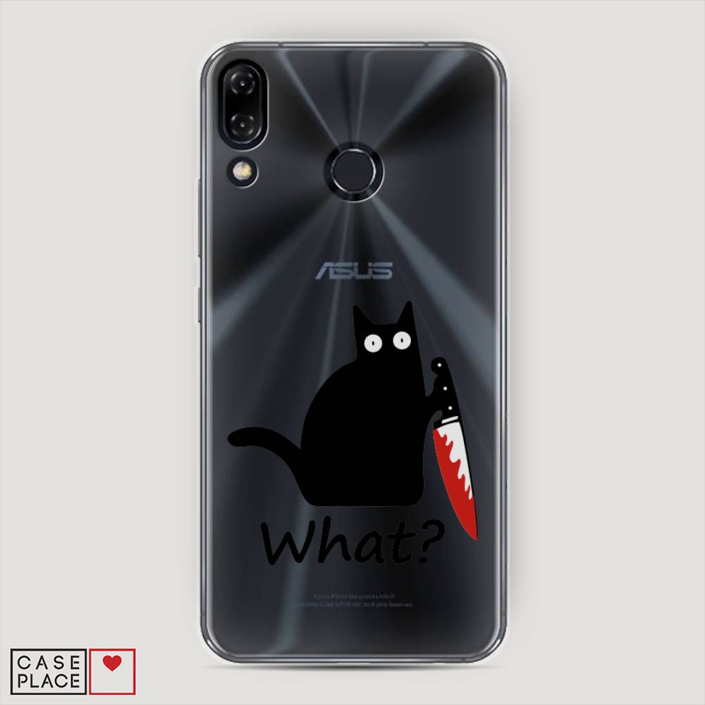 

Чехол на Asus Zenfone 5 ZE620KL "Котик с ножом", Черный;красный, 43350-6