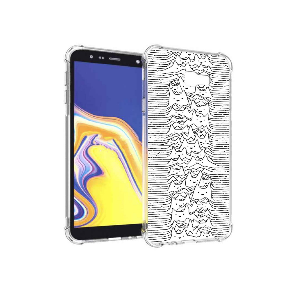 

Чехол MyPads Tocco для Samsung Galaxy J4+ (2018) черно белые коты 3D (PT118081.545.682), Прозрачный, Tocco