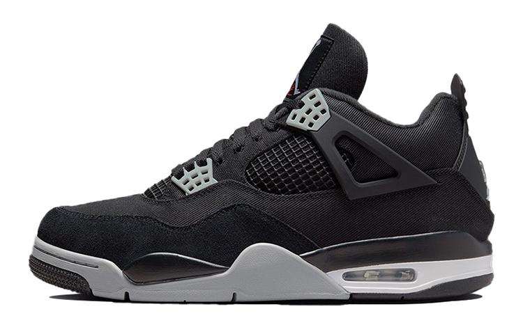 

Кеды унисекс Jordan Air Jordan 4 Retro SE Black Canvas GS черные 36.5 EU, Черный, Air Jordan 4 Retro SE Black Canvas GS