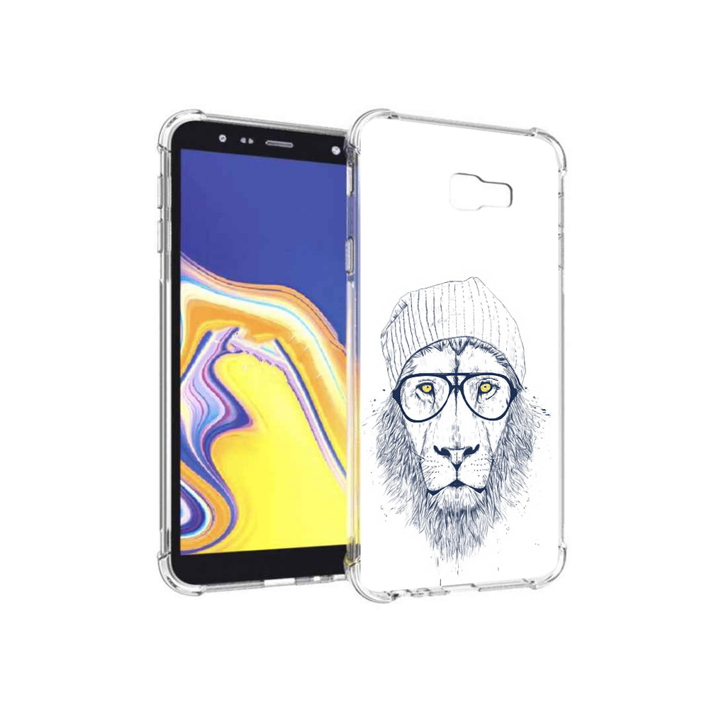 

Чехол MyPads Tocco для Samsung Galaxy J4+ (2018) хиппи лев (PT118081.545.663), Прозрачный, Tocco