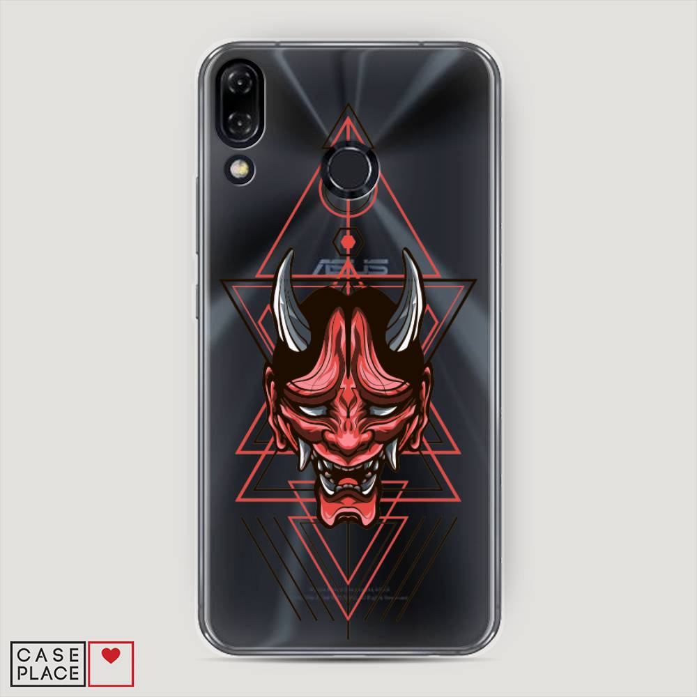 

Чехол на Asus Zenfone 5 ZE620KL "Hanya Oni mask", Серый;красный;черный, 43350-4