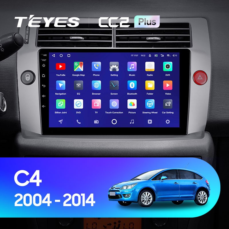 Автомобильная магнитола Teyes CC2 Plus 4/32 Citroen C4 (2004-2014)