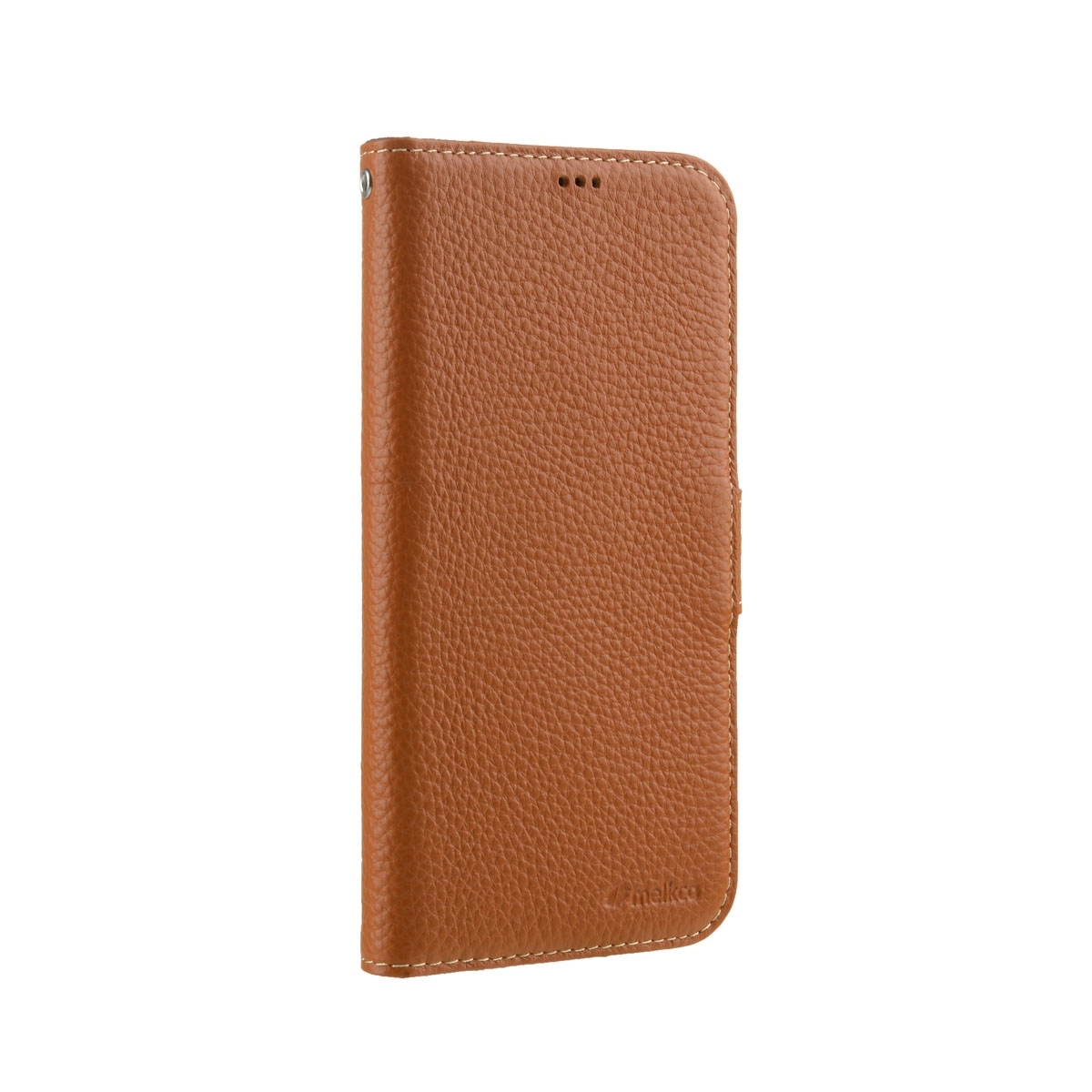 фото Кожаный чехол книжка melkco для iphone 12/12 pro (6.1") - wallet book type - коричневый