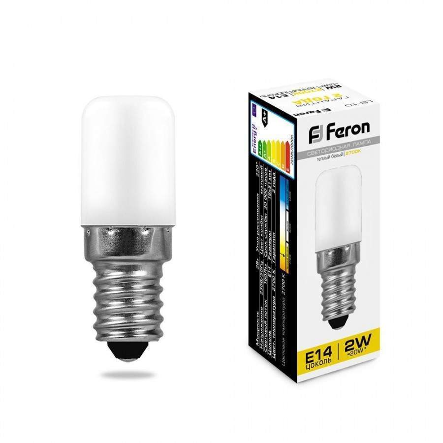 

Лампа светодиодная FERON, E14, 2W, 2700K, арт. 619977 - (10 шт.)