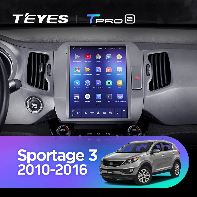 Автомобильная магнитола Tesla style Teyes TPRO 2 4/64 Kia Sportage 3 SL 2010-2016 Тип-АВ