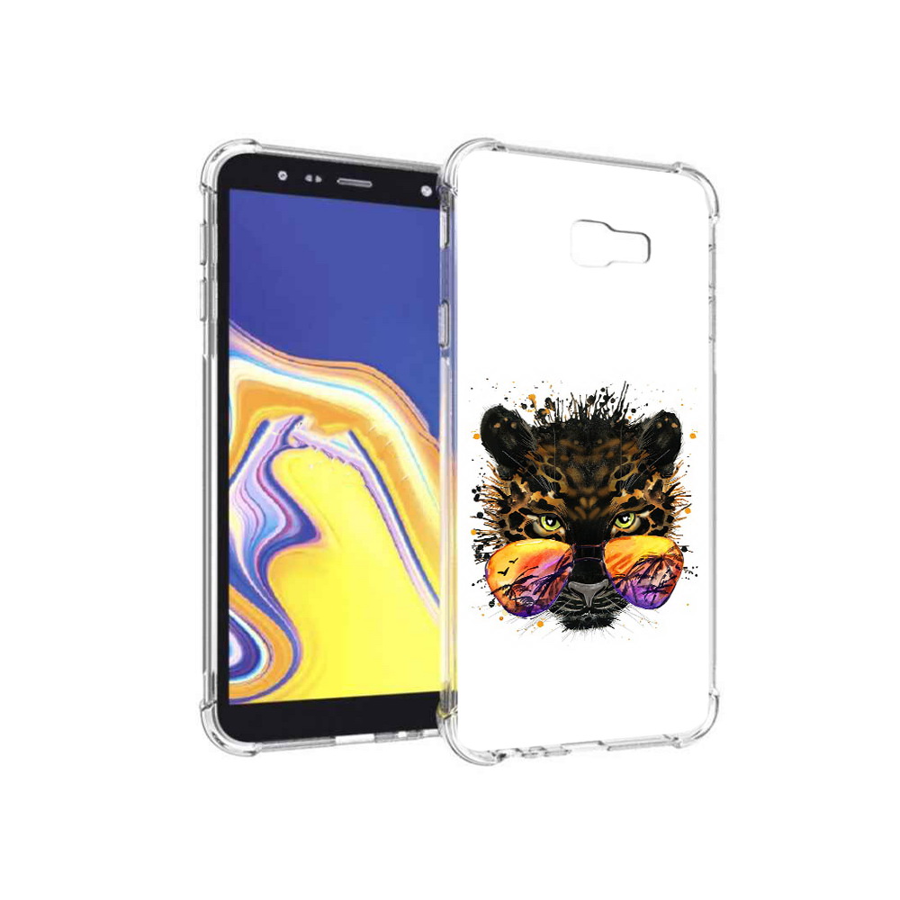 

Чехол MyPads Tocco для Samsung Galaxy J4+ (2018) тропический леопард (PT118081.545.649), Прозрачный, Tocco