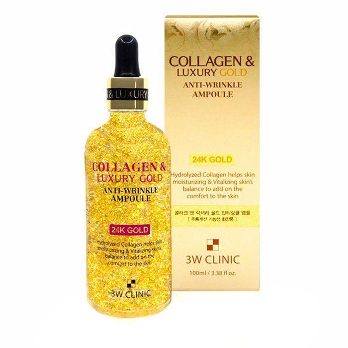 Сыворотка с коллагеном и золотом 3W Clinic Luxury Gold Gold Anti Wrinkle Ampoule 100 мл