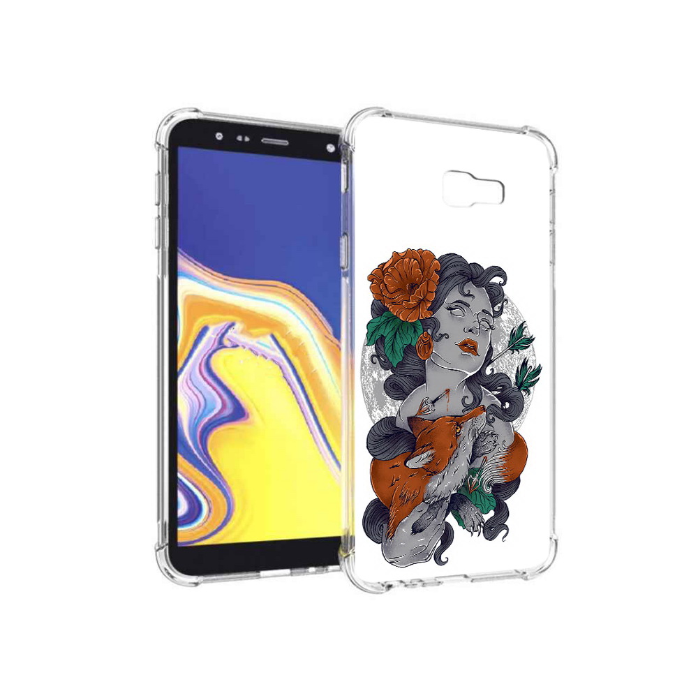 

Чехол MyPads Tocco для Samsung Galaxy J4+ (2018) темная девушка с лисой (PT118081.545.639), Прозрачный, Tocco