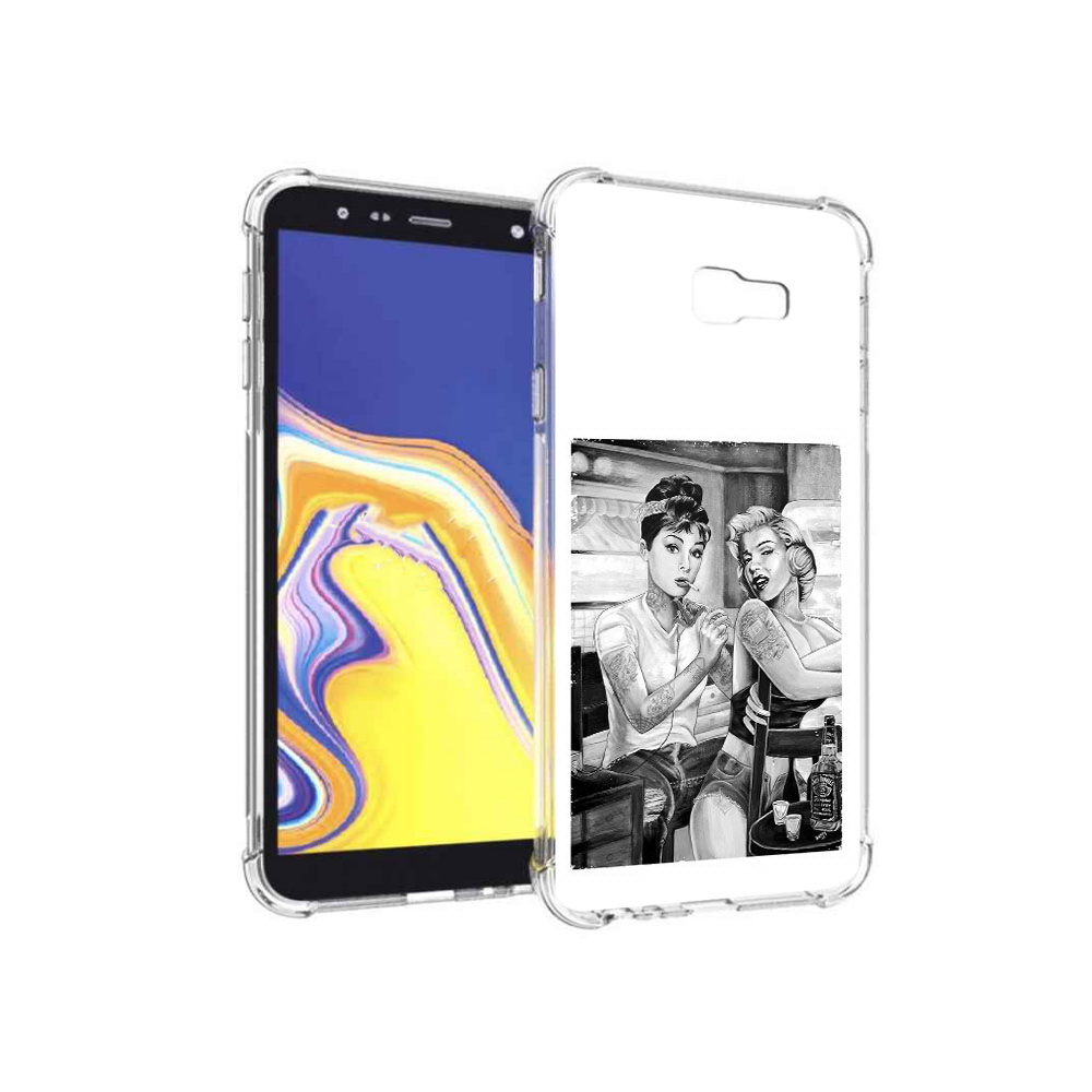 

Чехол MyPads Tocco для Samsung Galaxy J4+ (2018) тату мастер (PT118081.545.637), Прозрачный, Tocco
