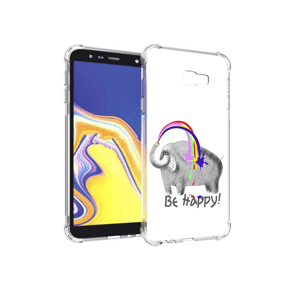 

Чехол MyPads Tocco для Samsung Galaxy J4+ (2018) счастливый слон (PT118081.545.632), Прозрачный, Tocco