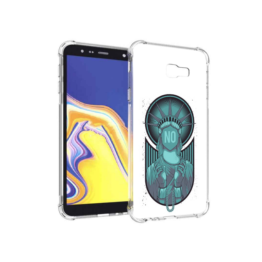 

Чехол MyPads Tocco для Samsung Galaxy J4+ (2018) статуя свободы зеленый (PT118081.545.623), Прозрачный, Tocco