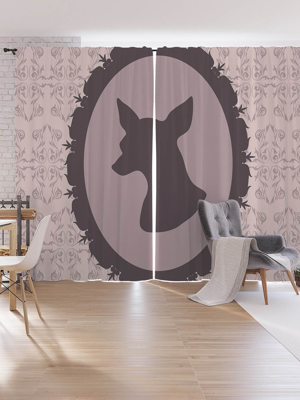 

Шторы под лён JoyArty "Портрет собаки", серия Oxford DeLux, 340х265 см, Портрет собаки