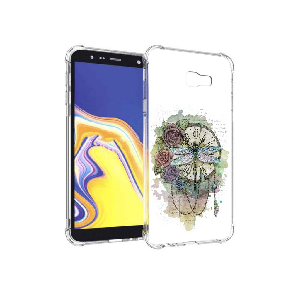 

Чехол MyPads Tocco для Samsung Galaxy J4+ (2018) старинные часы в цветах, Прозрачный, Tocco