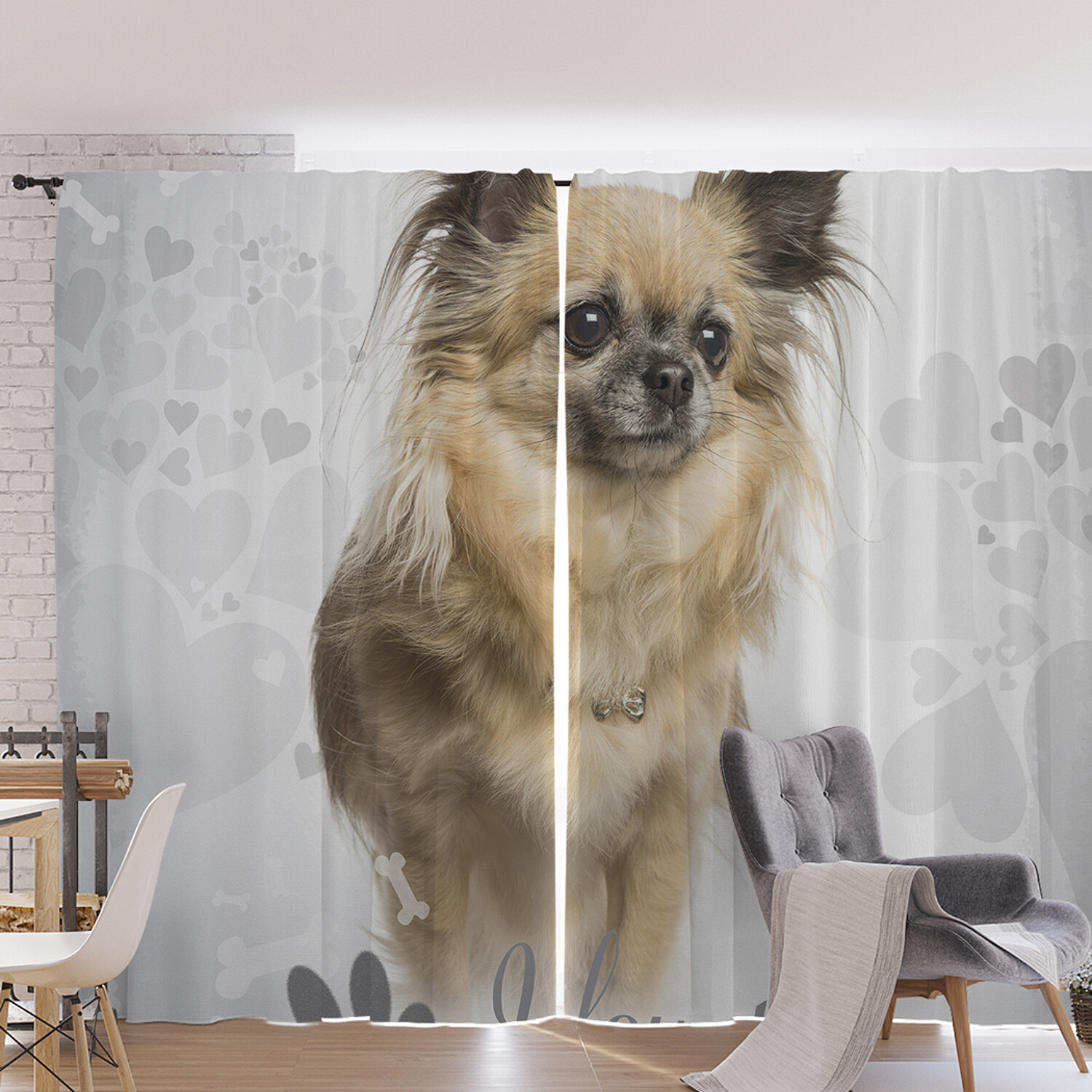 

Шторы под лён JoyArty "Собака Чихуахуа", серия Oxford DeLux, 340х265 см, Собака Чихуахуа