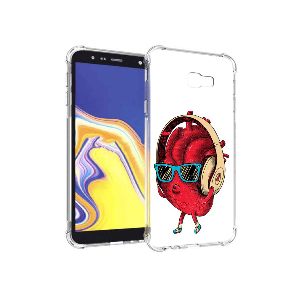 

Чехол MyPads Tocco для Samsung Galaxy J4+ (2018) слушай сердце (PT118081.545.609), Прозрачный, Tocco