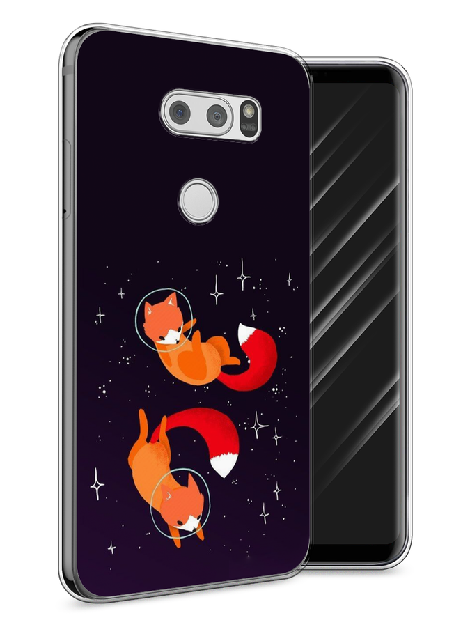 

Чехол Awog на LG V30 "Лисы космонавты", Оранжевый, 83050-4