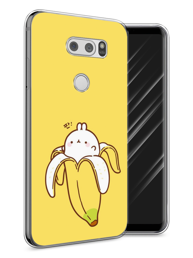 

Чехол Awog на LG V30 "Зайчик-бананчик", Желтый;белый, 83050-2