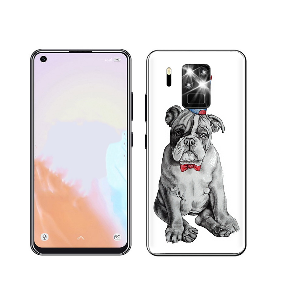 

Чехол MyPads Tocco для Oukitel C18 Pro праздничный щенок, Прозрачный, Tocco