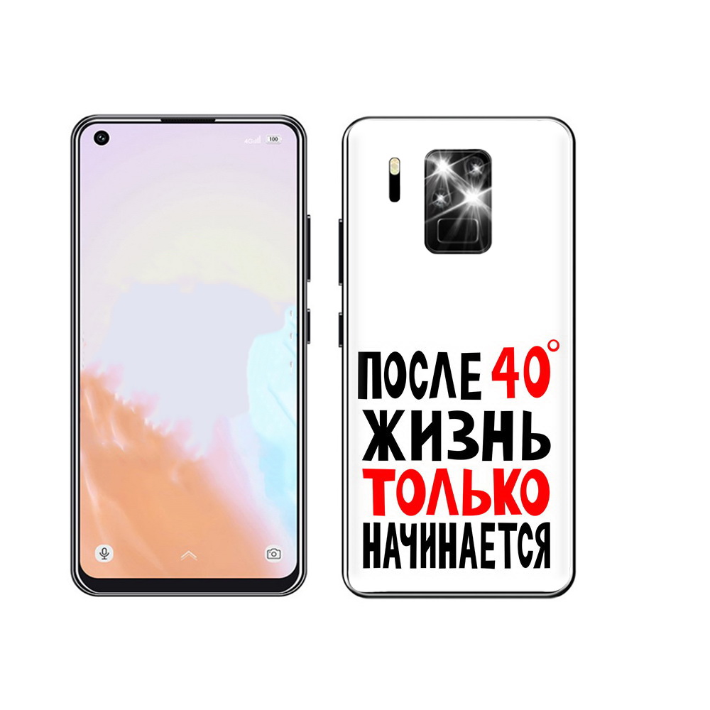 

Чехол MyPads Tocco для Oukitel C18 Pro после 40 жизнь начинается, Прозрачный, Tocco