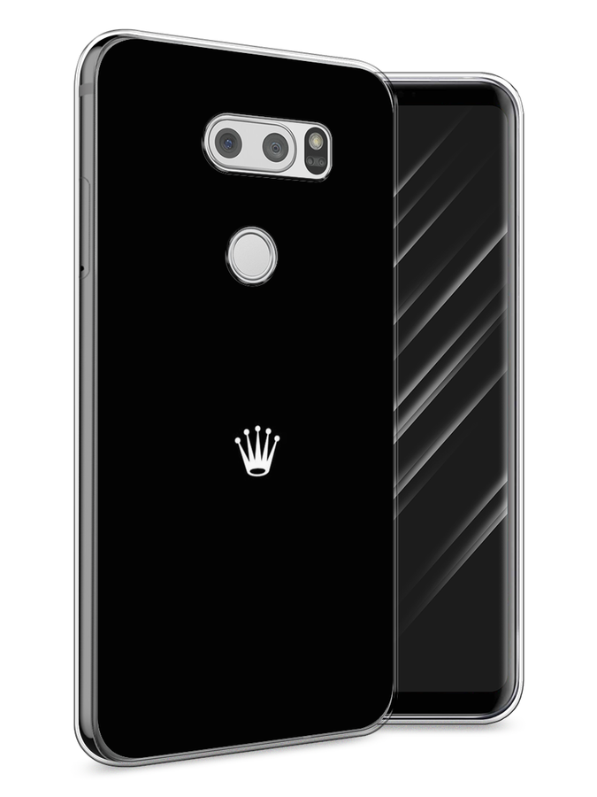 

Чехол Awog на LG V30 "Белая корона на черном фоне", Черный, 83050-7